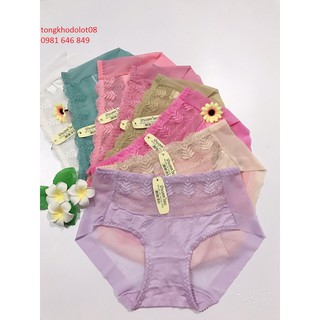 (BÁN SỈ) 10 quần lót cotton pha ren #125