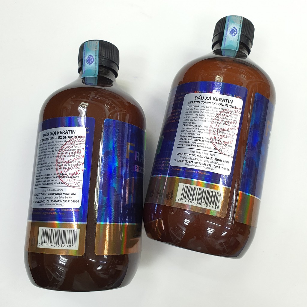 LẺ DẦU GỘI HOẶC DẦU XẢ FRAICHEUR KERATIN 500ML - 800ML