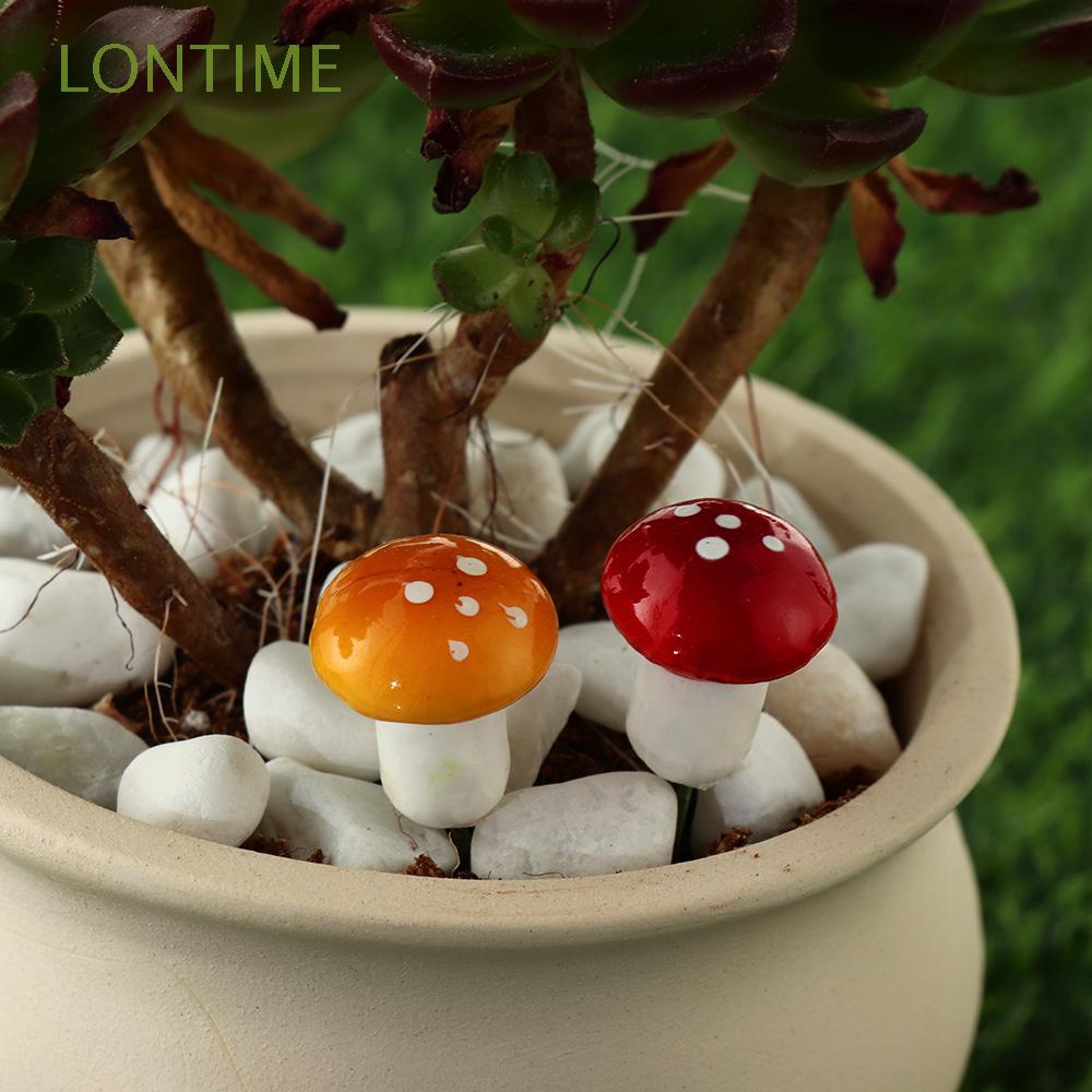 Mô hình nấm mini họa tiết chấm bi trang trí tiểu cảnh DIY