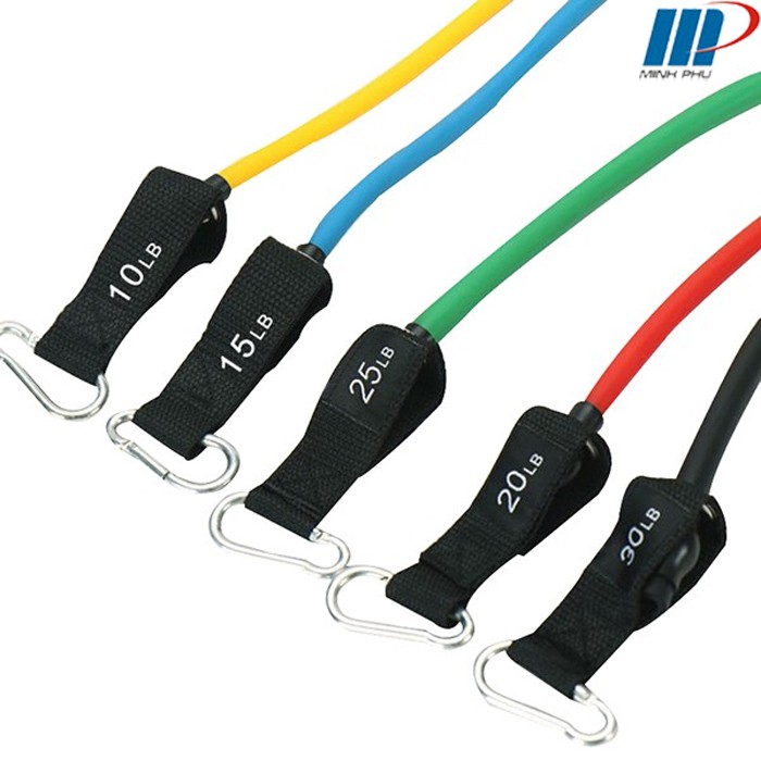 Bộ dây tập thể lực 5 màu ✅ Dụng cụ tập thẩm mỹ cho phòng GYM