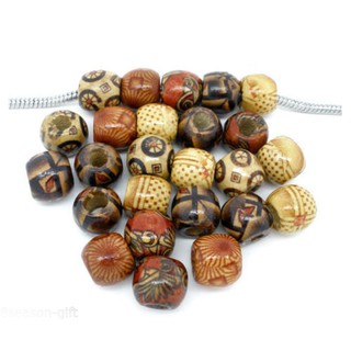 Set 100 hạt gỗ làm vòng đeo tay thủ công