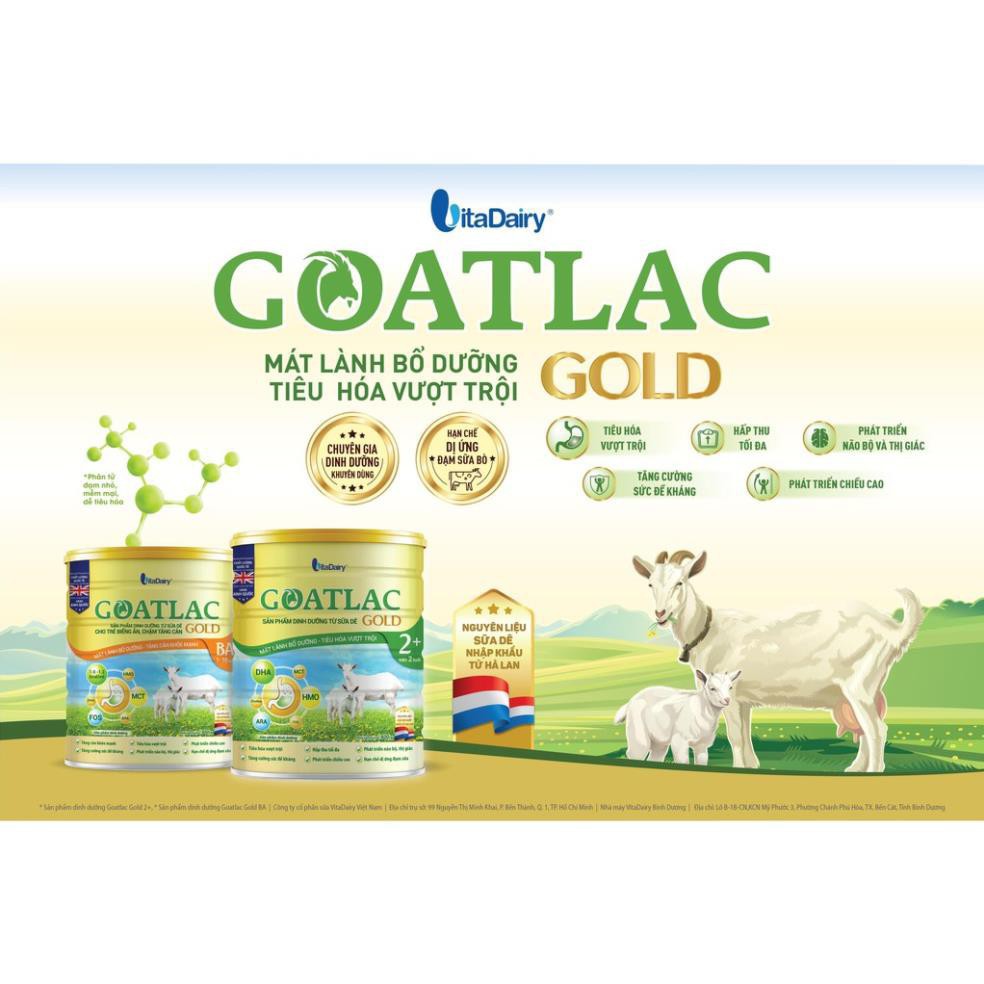 [Mẫu Mới Chính Hãng] Sữa dê GOATLAC GOLD 2+ 800g