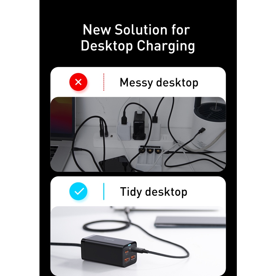 Củ Sạc Nhanh Baseus GaN 100W QC 3.0 PD USB-C Type C Sạc Nhanh Dùng Cho Điện Thoại Và Máy Tính