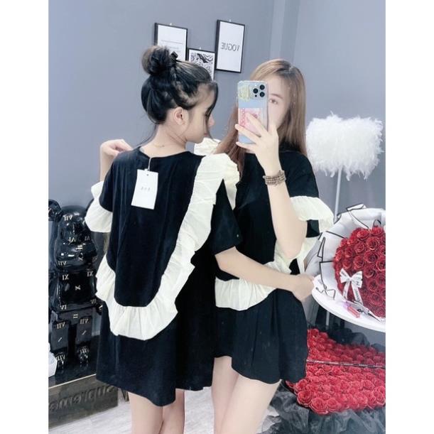 [SIÊU HOT] Áo Babydoll Phối Viền Nữ Thun Tăm Form Rộng Giấu Quần Bánh Bèo Tiểu Thư Ulzzang Vintage Hottrend