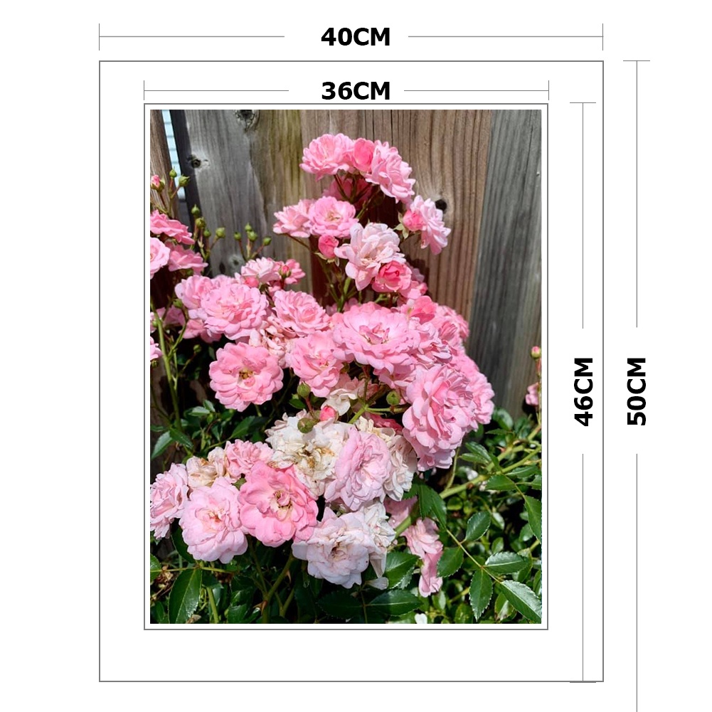 Tranh Thêu Chữ Thập Họa Tiết Hoa 11CT 40x50cm