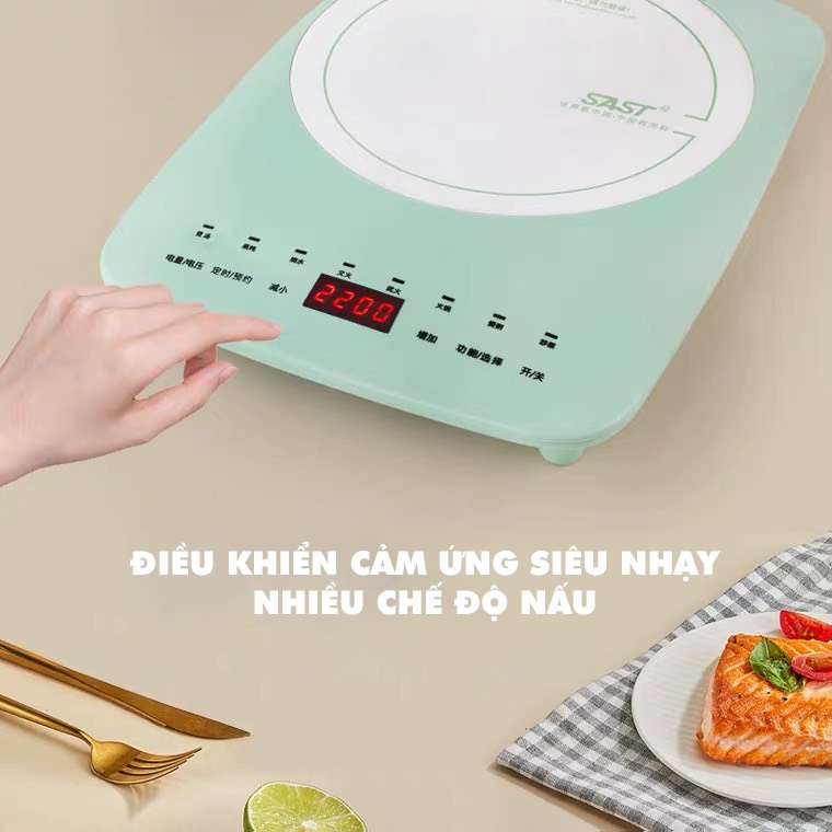 Bếp từ đơn,bếp điện công suất 2100W, chịu nhiệt độ cao, ngắt tự động, sử dụng siêu an toàn