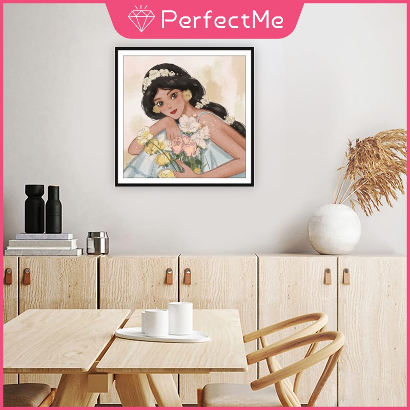 Bộ Tranh Đính Đá 5D Tự Làm 40x40cm Hình Công Chúa Disney