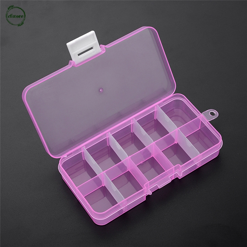 Hộp nhựa đựng trang sức thiết kế 10 ngăn tiện dụng