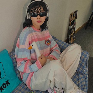 Áo kiểu tay dài dáng rộng thời trang Hàn Quốc phong cách Ulzzang cho bạn nữ | BigBuy360 - bigbuy360.vn