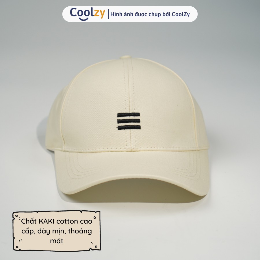 Mũ lưỡi trai ❤️ Nón kết thêu hình 3 gạch chất kaki cao cấp form unisex nam nữ N20