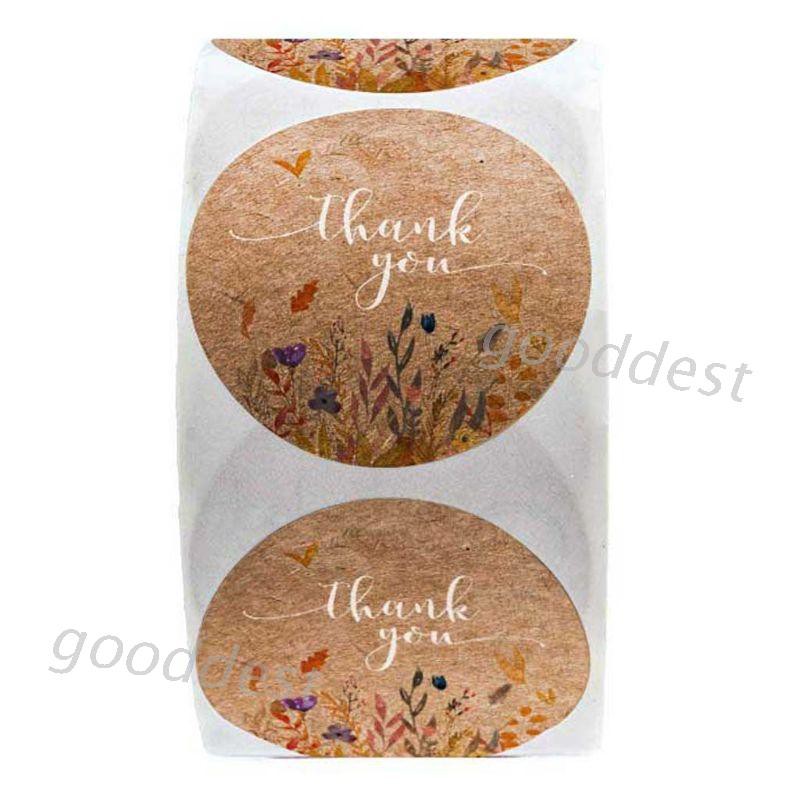 Set 500 Miếng Dán Chữ Thank You Trang Trí Đa Dụng Chất Lượng Cao
