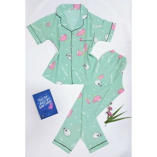 [HÀNG THIẾT KẾ] Đồ Bộ Pijama Lụa💖Chất Liệu Lụa Cao Cấp Mát Lịm