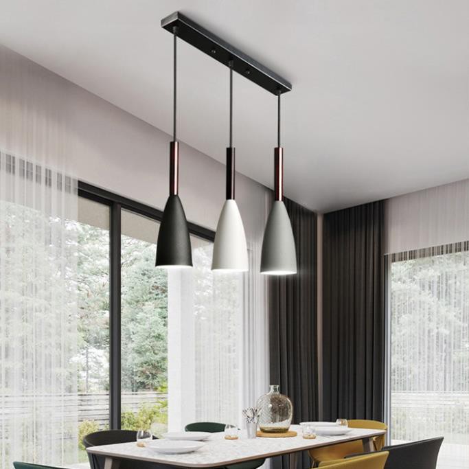Đèn thả bàn ăn cao cấp 3 bóng sơn tĩnh điện - kèm bóng LED