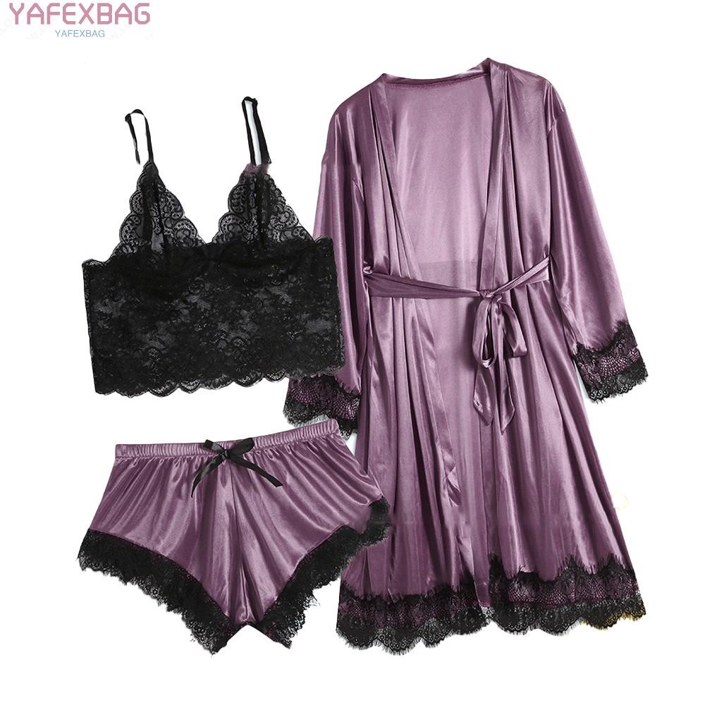 Đồ ngủ tay dài phối ren plus size M-2XL
 | BigBuy360 - bigbuy360.vn