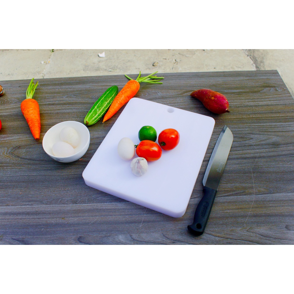 Thớt nhựa gia đình kháng khuẩn 25x30x3cm, hàng việt nam chất liệu PE cao cấp