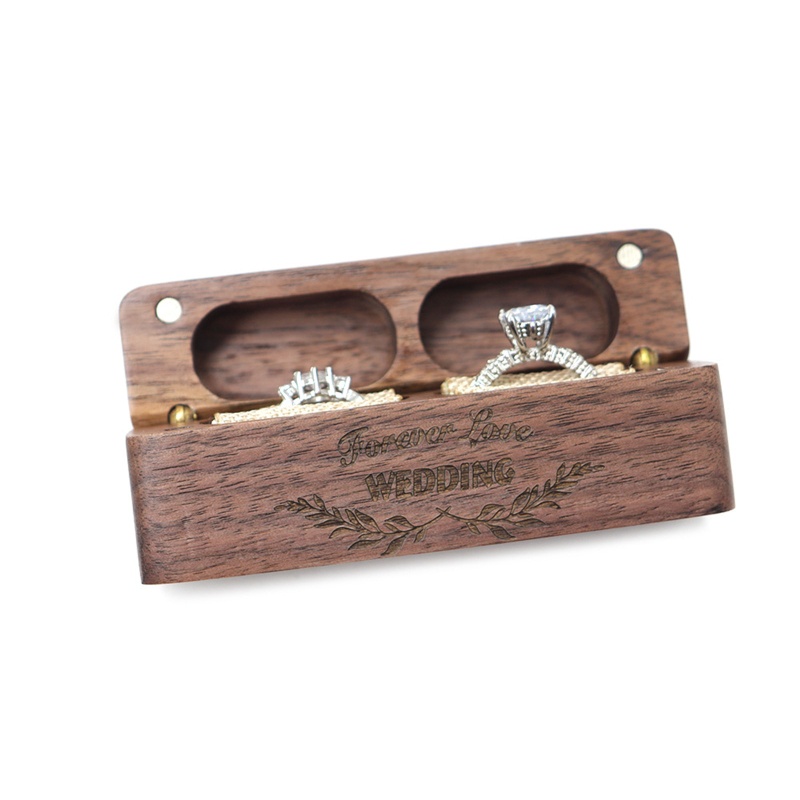 Flgo Hộp Đựng Nhẫn Cưới Hình Chữ Nhật Đính Đá Quý Sang Trọng