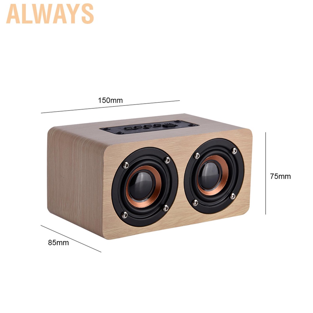 Loa Bluetooth không dây mini kiểu gỗ