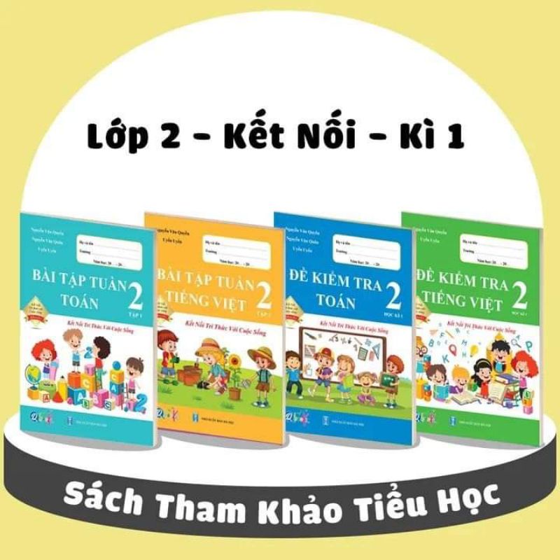 Sách - Combo Đề Kiểm Tra Và Bài Tập Tuần Toán Và Tiếng Việt Lớp 2 - Kết Nối Tri Thức Với Cuộc Sống - Học Kì 1