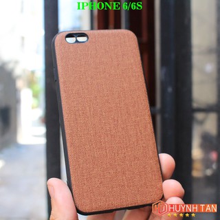 Ốp lưng Iphone 6 , 6S vân vải Jean (Đen)