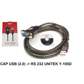 Dây USB to COM RS232 (đầu RS232 âm) Chính hãng Unitek Y105D- Bảo Hành 12 Tháng- 1 Đổi 1