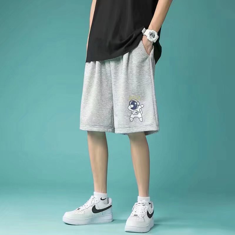 M-5xl【Siêu Đẹp】Quần Short Nam Đi Biển Plus Size Quần Đùi Dây Rút Hình Phi Hành Gia Thể Thao