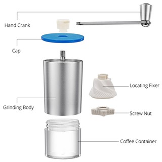 Mini Manual Coffee Grinder With Transparent Body Adjustable Ceramic