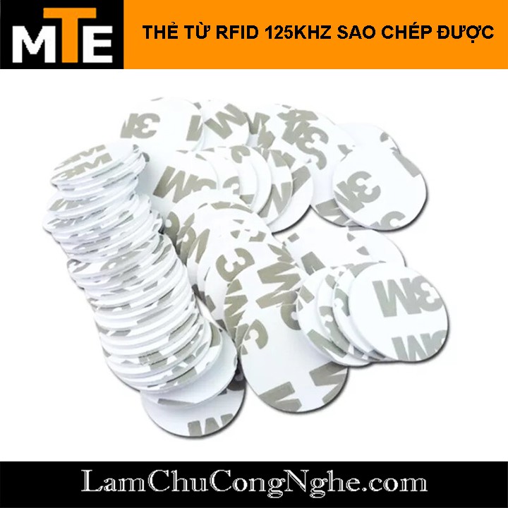 Thẻ từ RFID 125khz 25mm Sao chép được thẻ từ ra vào, thẻ thang máy có tần số 125Khz