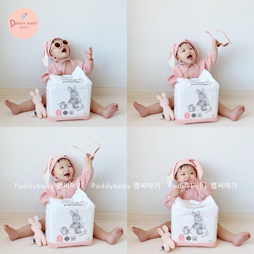 Tã/bỉm MOMO RABIT Hàn Quốc dán/quần đủ size S36/M32/L30/M30/L28/XL22/XXL18