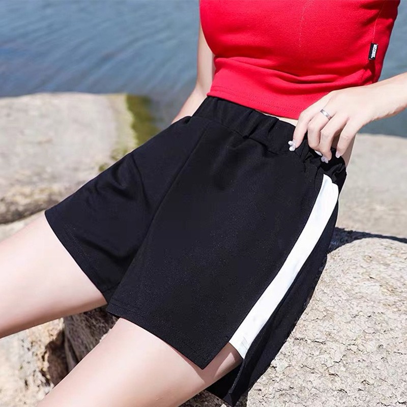 Quần Đùi Nữ Quần Ngủ Nữ Thể Thao Màu Đen Chất Vải Cotton Co Dãn Mềm Mát Siêu Đẹp