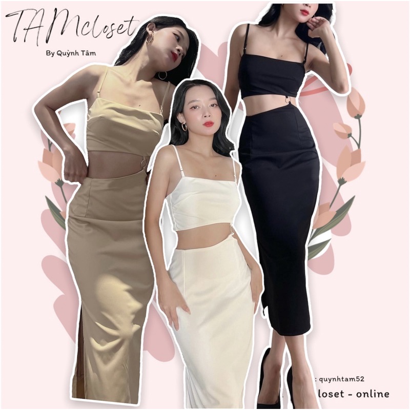 Đầm body khoen cut out - TK948 ( Hoả tốc HCM - có sẳn - hình thật 100% )