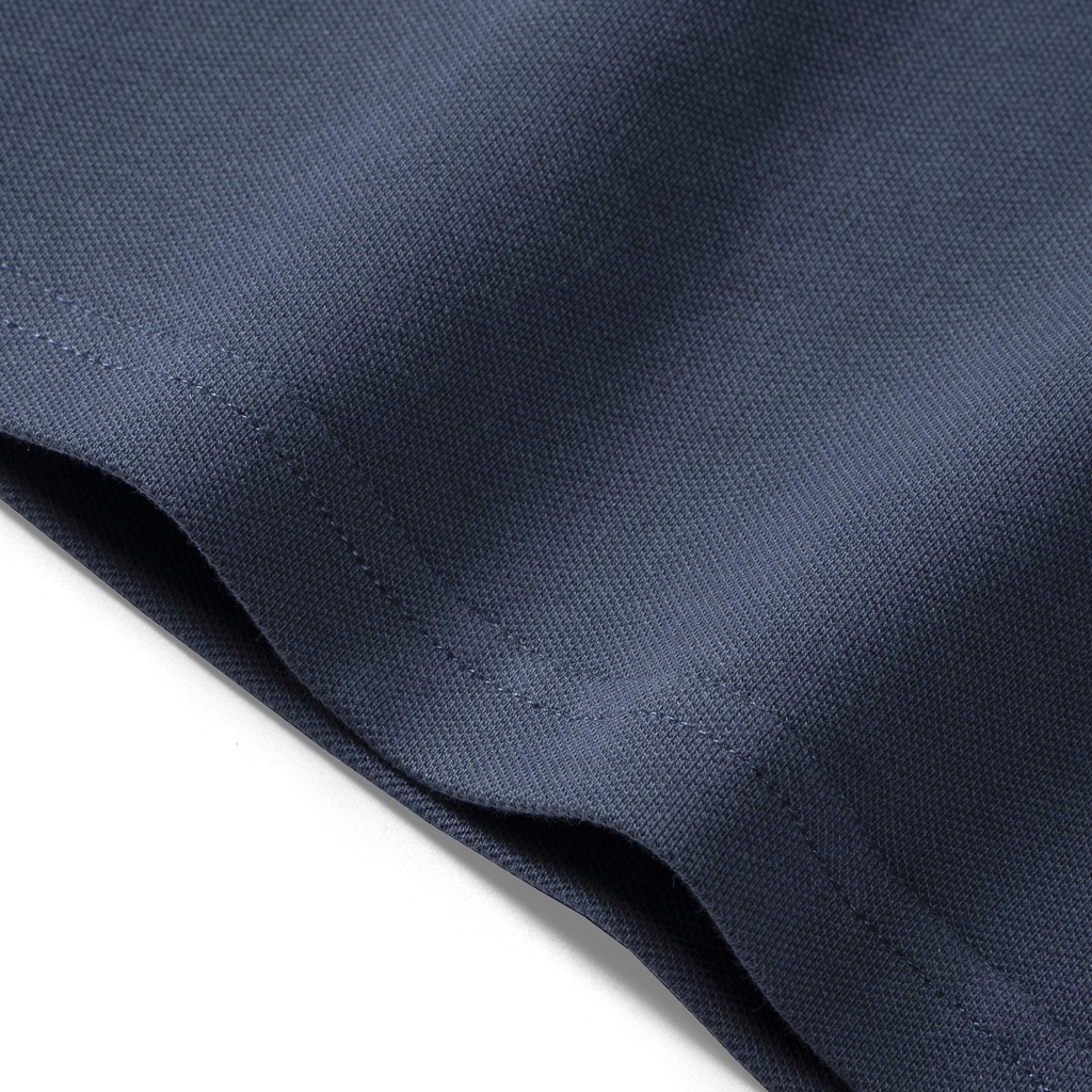 Áo Polo nam LEEVUS tông xanh phối sọc vải CVC cá sấu co giãn APL95