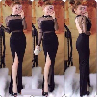 Đầm dự tiệc phối lưới