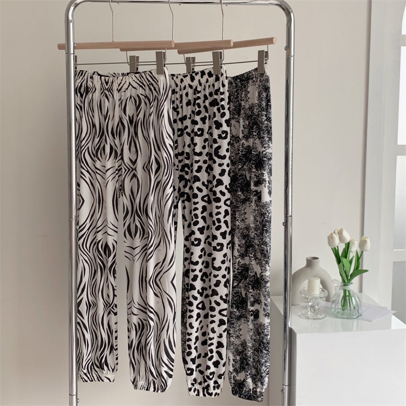 Quần harem Lưng Thun Co Giãn Dáng Rộng Họa Tiết Kẻ Ô Thời Trang Xuân Hè Mới Cho Nữ