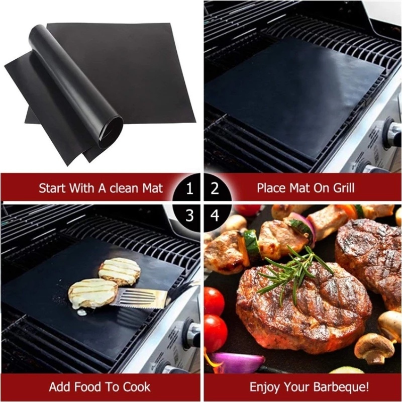 Thảm Nướng Bbq Không Dính Có Thể Tái Sử Dụng Kích Thước 33x40cm