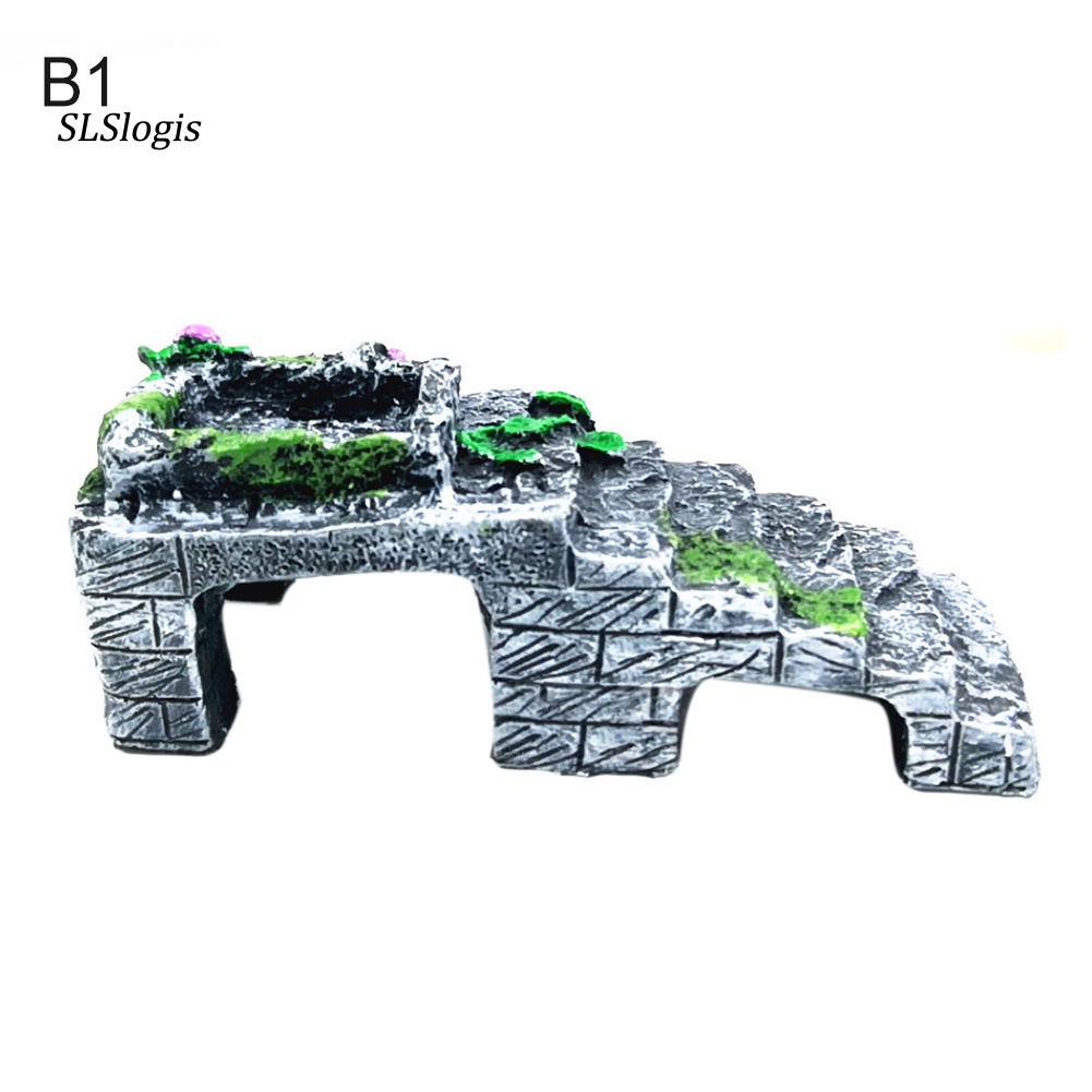 Mô Hình Hòn Đảo Bằng Nhựa Resin Dùng Trang Trí Bể Nuôi Rùa / Bò Sát