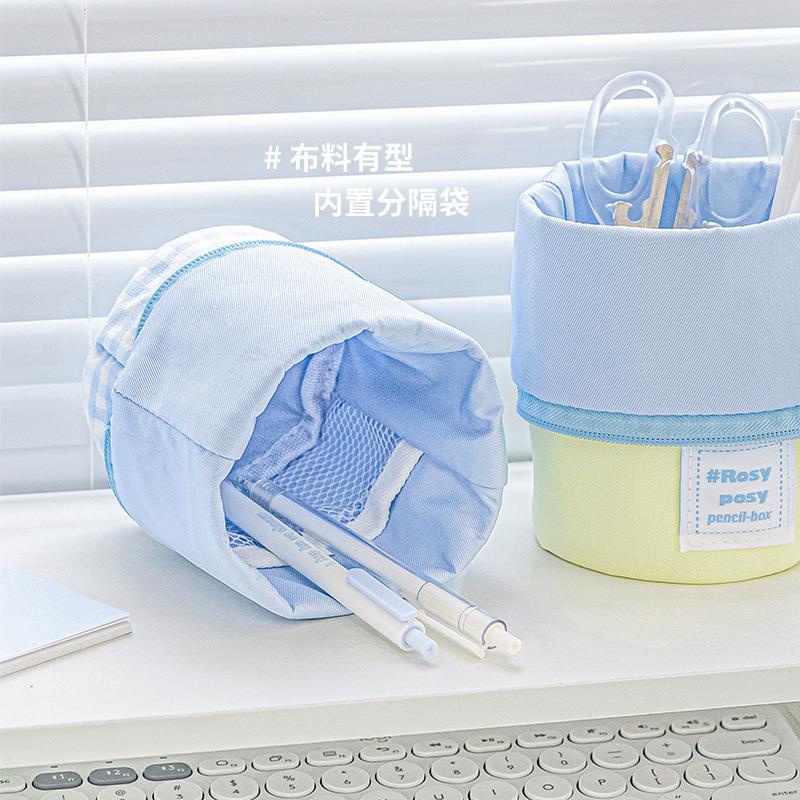 Túi Đựng Bút Dạng Đứng Có Dây Kéo Sức Chứa Lớn