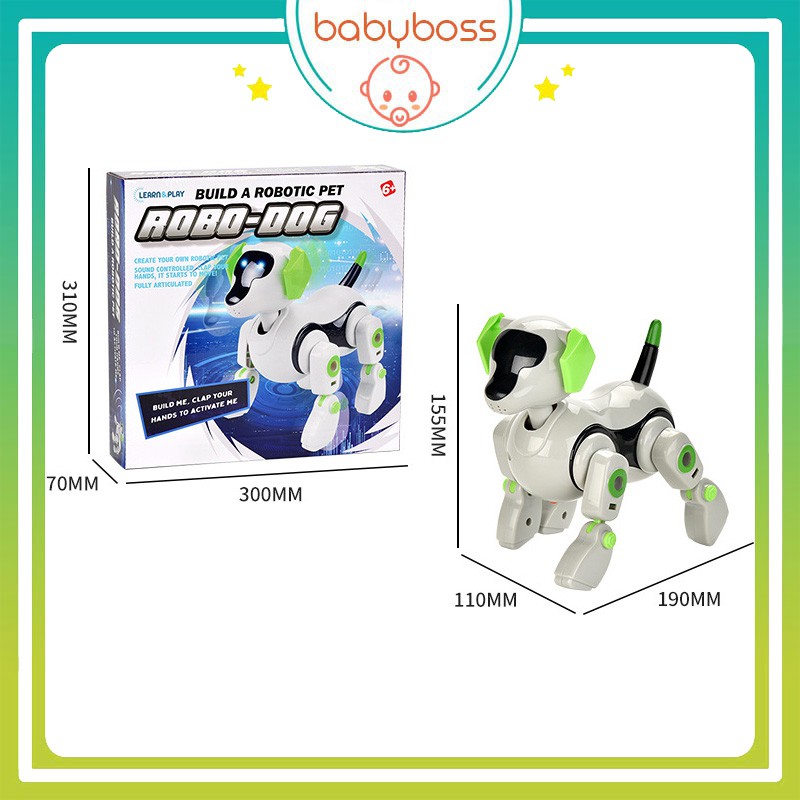 Đồ chơi chú chó thông minh di chuyển bằng âm thanh vỗ tay Z20 - Babyboss