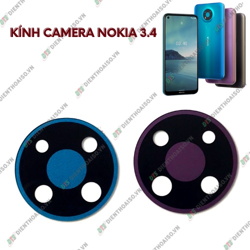 Mặt kính camera nokia 3.4 có sẵn keo dán