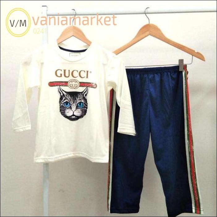 Áo Choàng Ngủ Họa Tiết Mèo Gucci Xinh Xắn Dành Cho Bé 2-18 Tuổi - 2-4 - 6