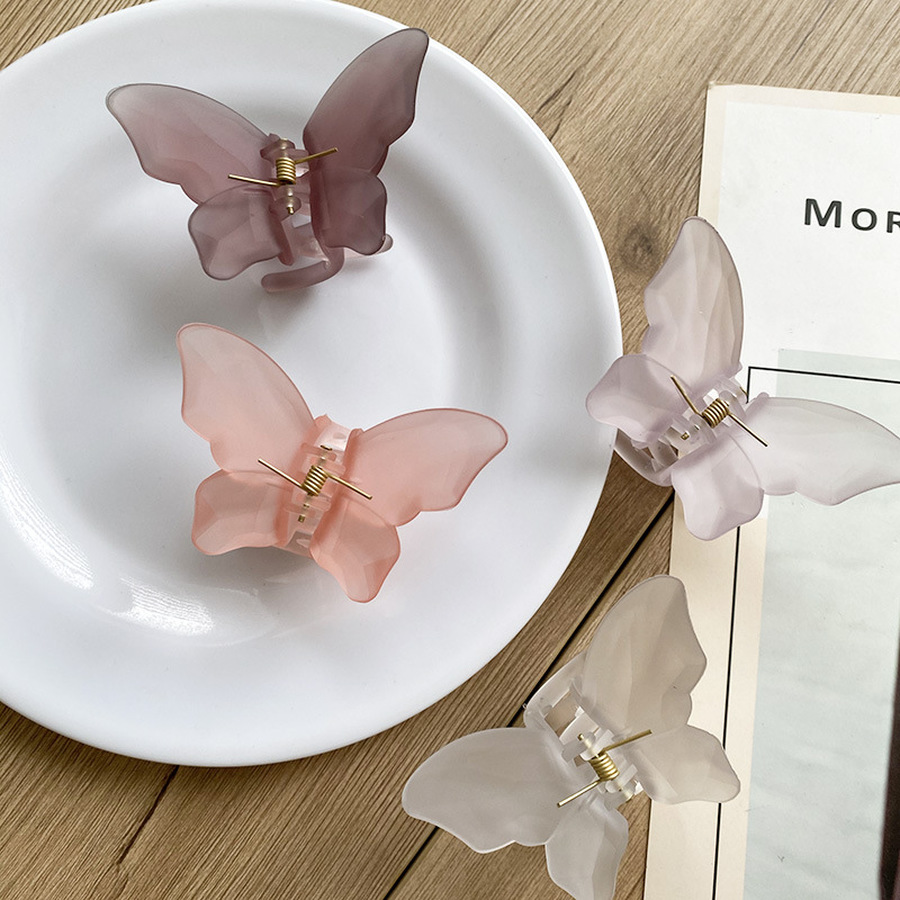 Kẹp Tóc Acrylic Hình Cánh Bướm Phong Cách Hàn Quốc Thời Trang