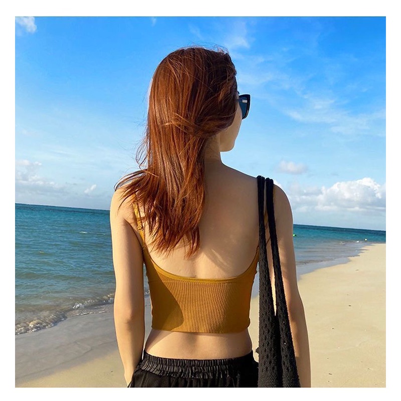 AOFEIQIKE Áo lót chữ U hở lưng với mút nâng ngực thoải mái gợi cảm dành cho phái nữ