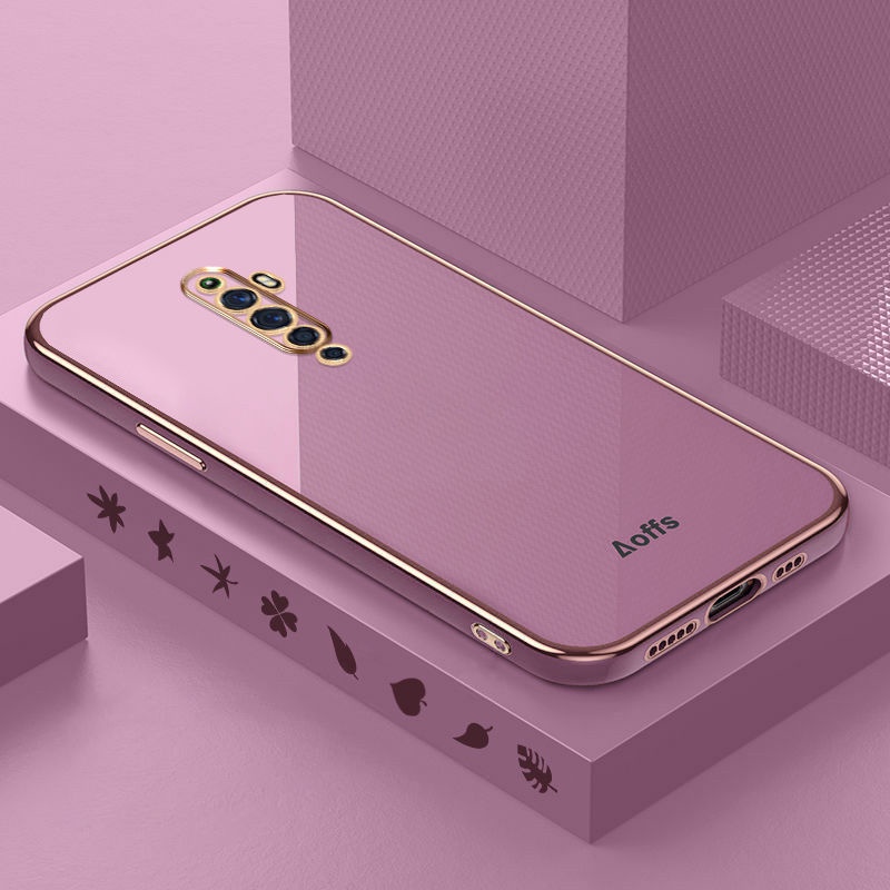 Ốp Điện Thoại Màu Trơn Siêu Mỏng Sang Trọng Cho oppo reno2f 2Z reno3 reno3 pro reno reno2 renoZ reno4se