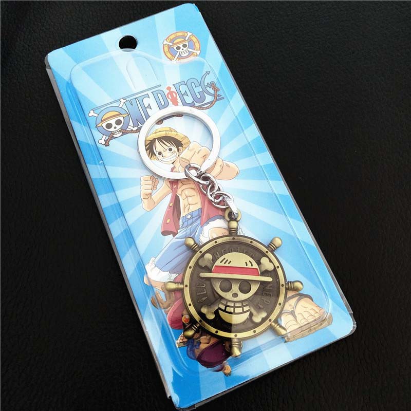 Móc chìa khóa họa tiết logo anime One Piece độc đáo chất lượng cao
