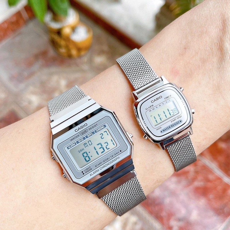 Đồng hồ Unisex dây kim loại CASIO A700WM-7ADF chính hãng