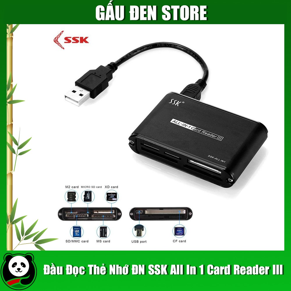 Đầu đọc thẻ nhớ đa năng SSK All In 1 Card Reader III