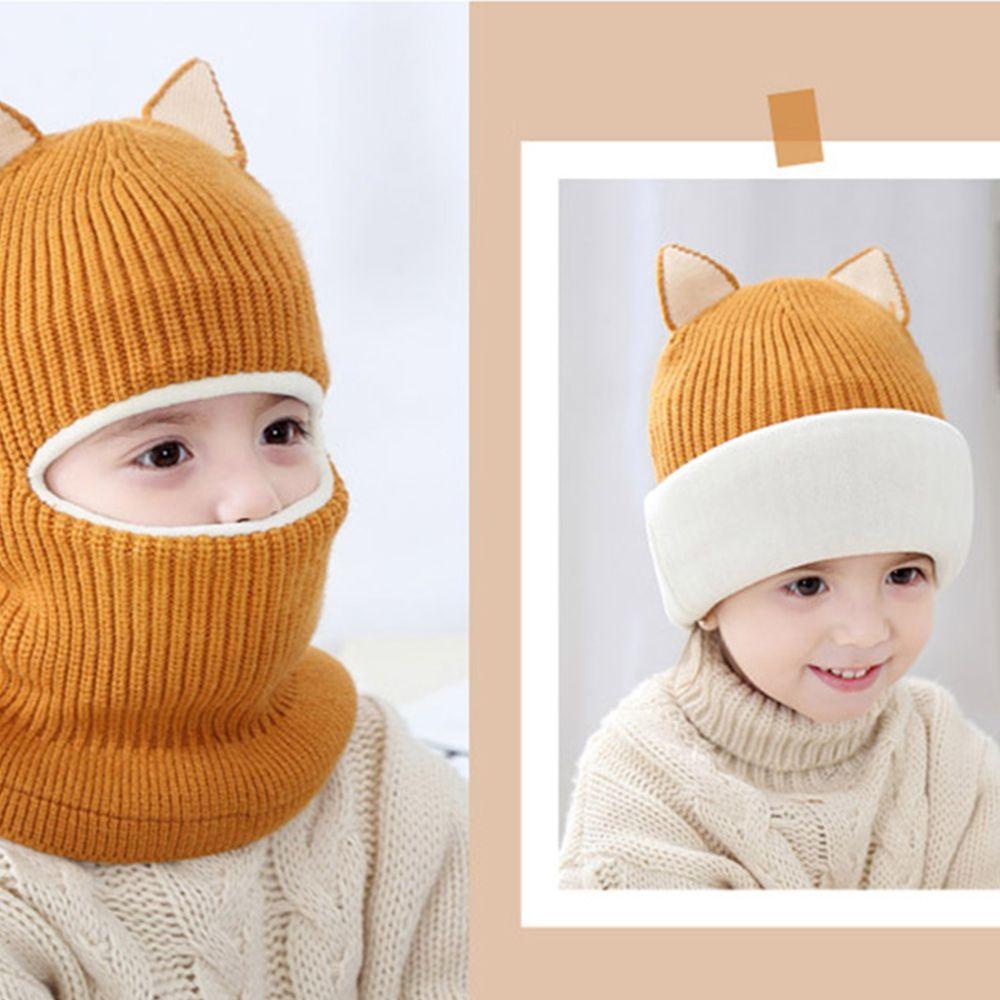 Layor1 Mũ Lót Lông Cừu Mềm Mại Giữ Ấm Mùa Đông Kèm Khăn Choàng Che Tai Dành Cho Bé