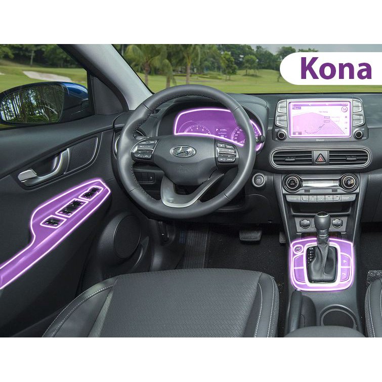 HYUNDAI KONA: Film PPF dán FULL BỘ bảo vệ nội thất cho HYUNDAI KONA - AUTO6 - chống xước, che mờ đi các vết xước cũ