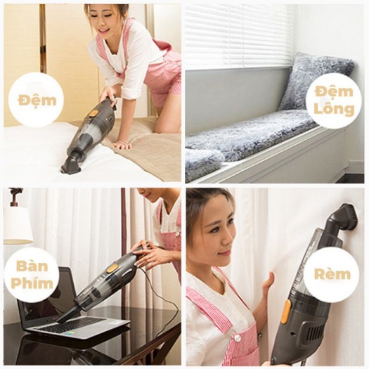 [Mã ELHA22 giảm 6% đơn 300K] CHÍNH HÃNG - Máy Hút Bụi CẦM TAY - CÓ DÂY Deerma DX115C - Kèm 3 đầu nối thay thế - Fullbox