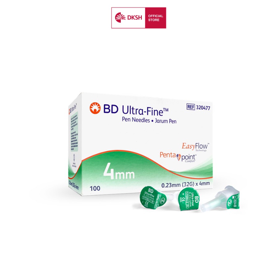 Kim bút tiêm insulin BD Ultra-Fine™ 4mmx32GX100 cây dành cho người điều trị tiểu đường Becton Dickinson