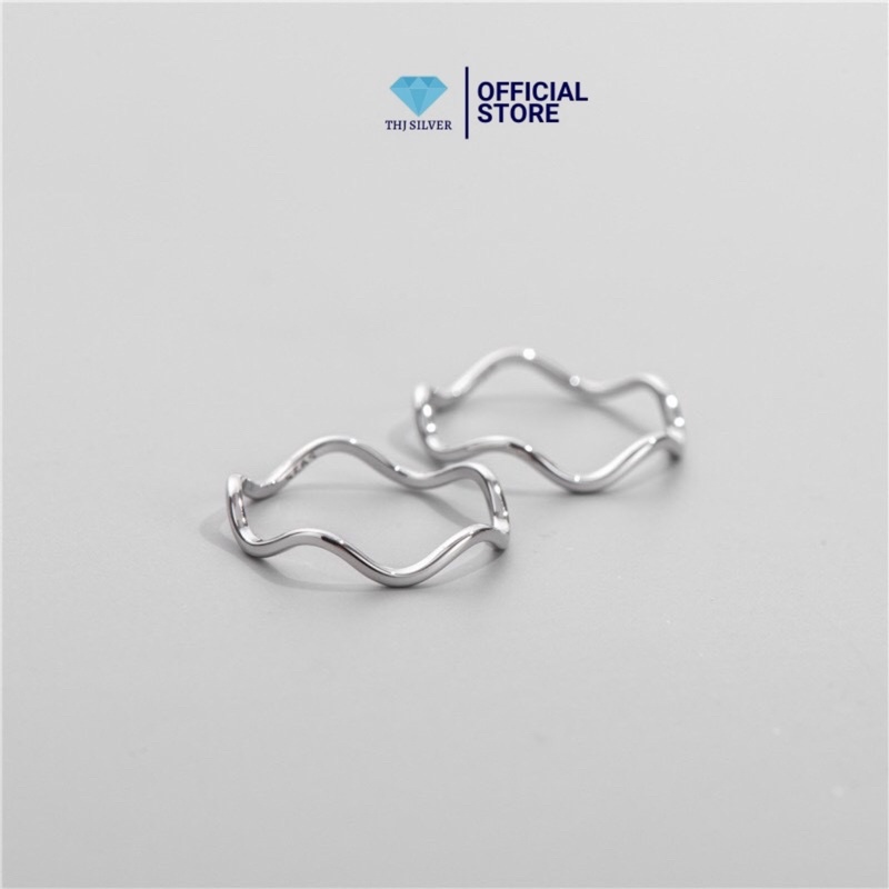 Nhẫn nữ chỉ dạng sóng nhẹ nhàng , chuẩn bạc ta( ảnh thật)